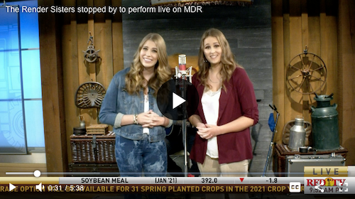 The Render Sisters Make National TV Debut on RFD-TV To Perform “Count On Me Count On You” & Talk About Their Roots In Farming