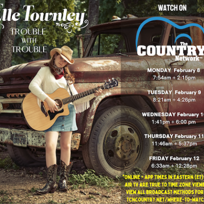 Country Music Newcomer Elle Townley Premieres Debut Video “Trouble With Trouble” On The Country Network