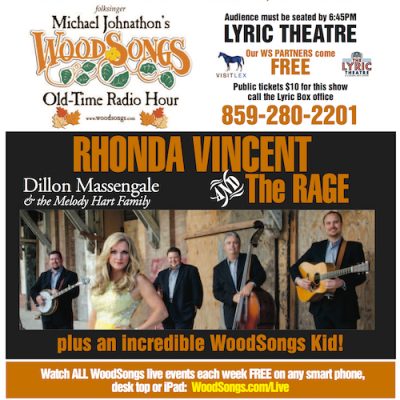 Michael Johnathon’s WoodSongs Old Time Radio Hour Kicks Off New Season In August With Reigning Bluegrass Queen Rhonda Vincent & The Rage