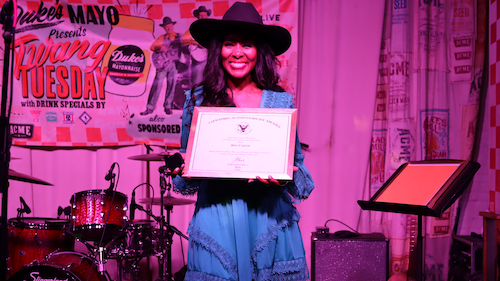 PHOTOS: Country Soul Recording Artist Brei Carter Presented Presidential Lifetime Achievement Award By Commissioner Gene Andrews & Participates In 9th Season Taping Of Popular TV Show Jimmy Bowen & Friends