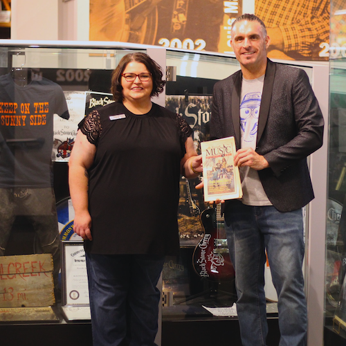JWA Media Donates Autographed Black Stone Cherry Louisville Music News Cover Story To Kentucky Music Hall Of Fame & Museum