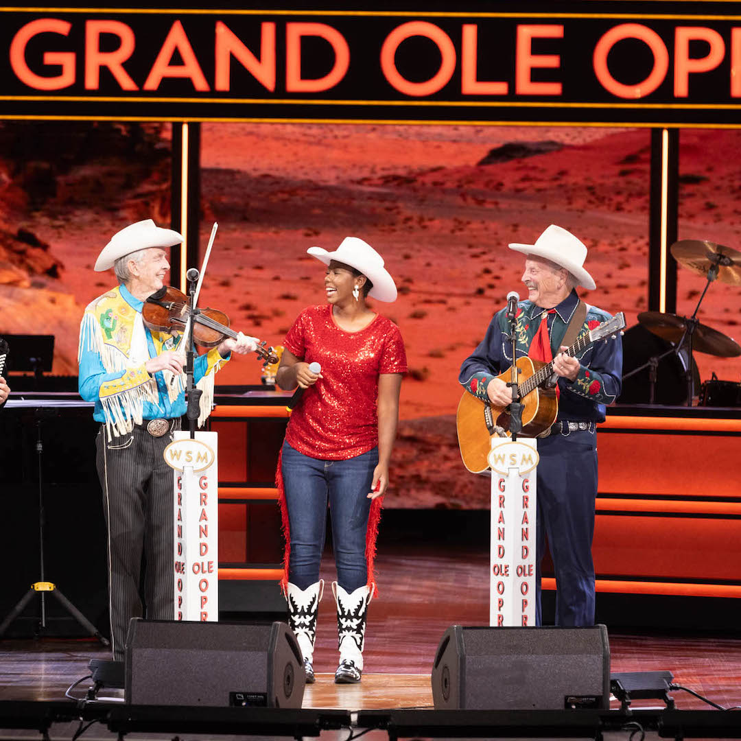PHOTOS: Go Behind The Scenes For Phoebe White’s Guest Performance With Riders In The Sky On The Grand Ole Opry