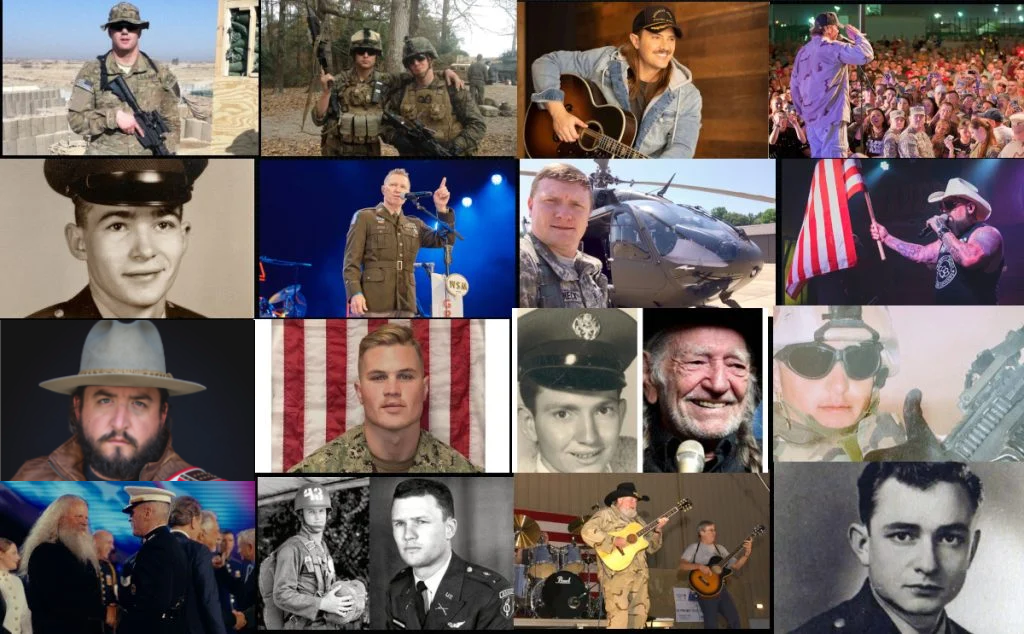 Recognizing 20 Country Artists Who Are Military Veterans & Those Who’ve Gone Above & Beyond To Support Our Veterans Community Organizations